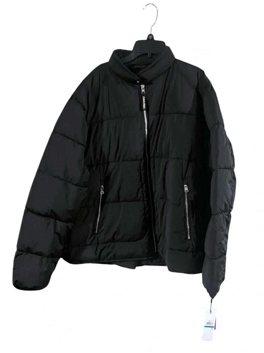 NWT  Calvin Klein Men's Stretch Medium Weight Moto Jacket In Black Sz XL